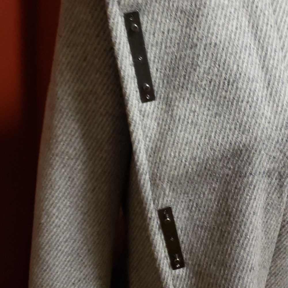Calvin Klein Gray Coat Jacket With Hoodie SZ S - Picture 9 of 16